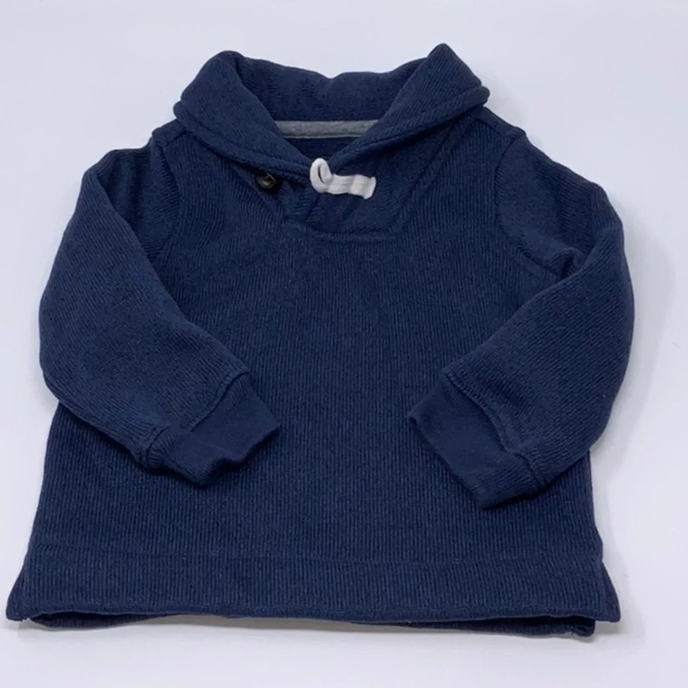 Osh Kosh B’Gosh Baby Fleece Linen Sweater Top - Navy - Size 18M
